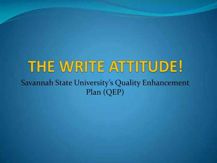 the write attitude