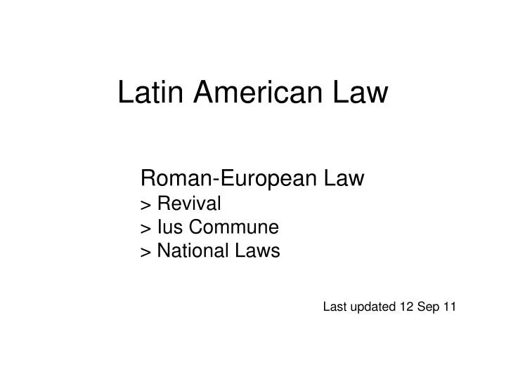 latin american law