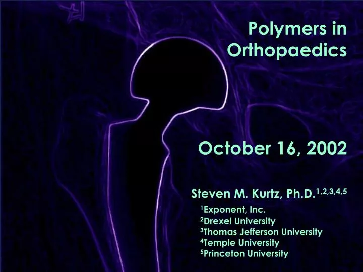 polymers in orthopaedics october 16 2002