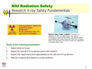 NIU Radiation Safety Research X-ray Safety Fundamentals