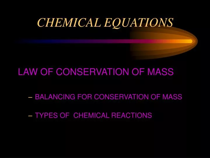 chemical equations