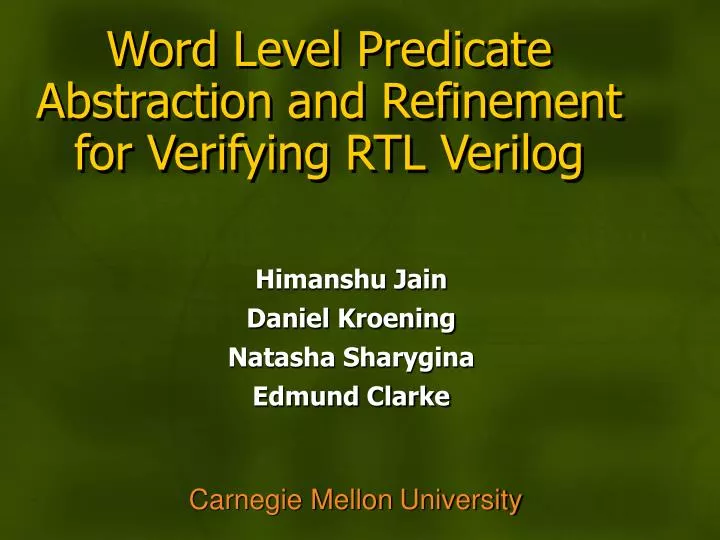 word level predicate abstraction and refinement for verifying rtl verilog