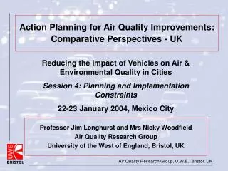 Action Planning for Air Quality Improvements: Comparative Perspectives - UK