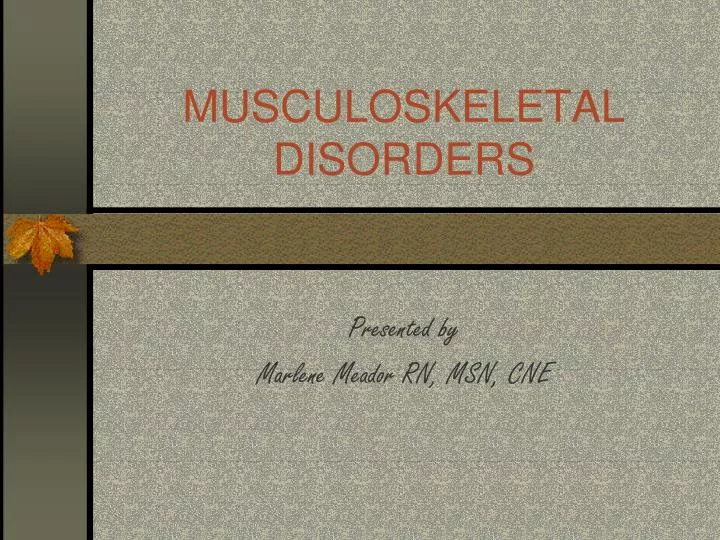 musculoskeletal disorders