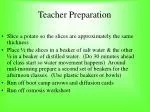 Teacher Preparation - slide 1