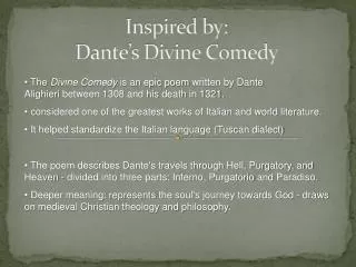 Inspired by: Dante’s Divine Comedy