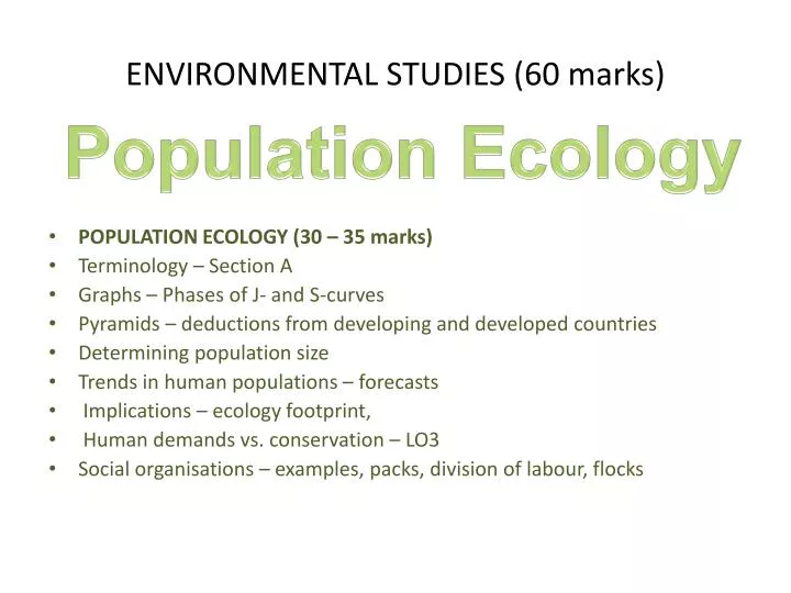environmental studies 60 marks
