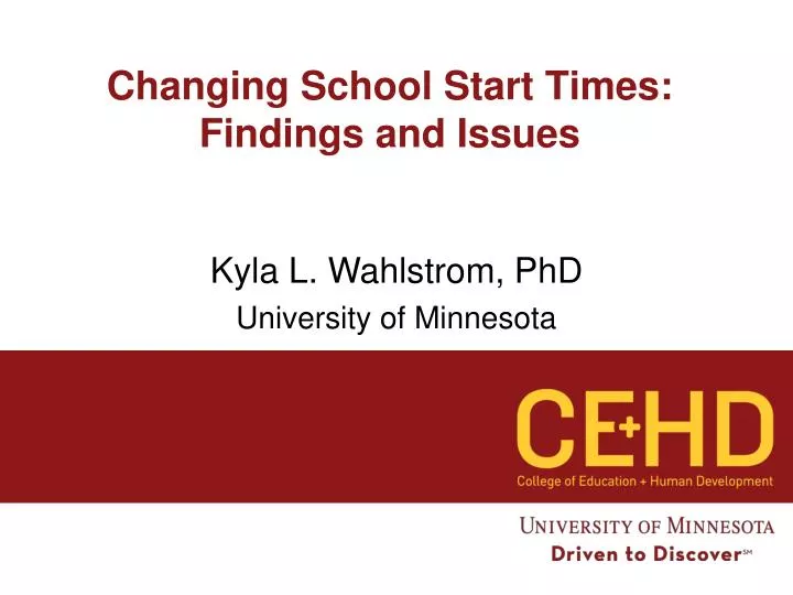 changing school start times findings and issues