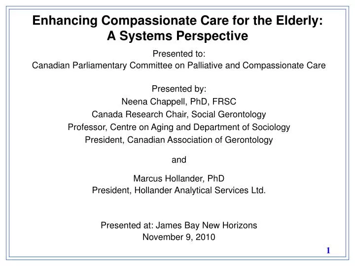 enhancing compassionate care for the elderly a systems perspective