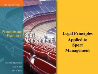 Legal Principles Applied to Sport Management