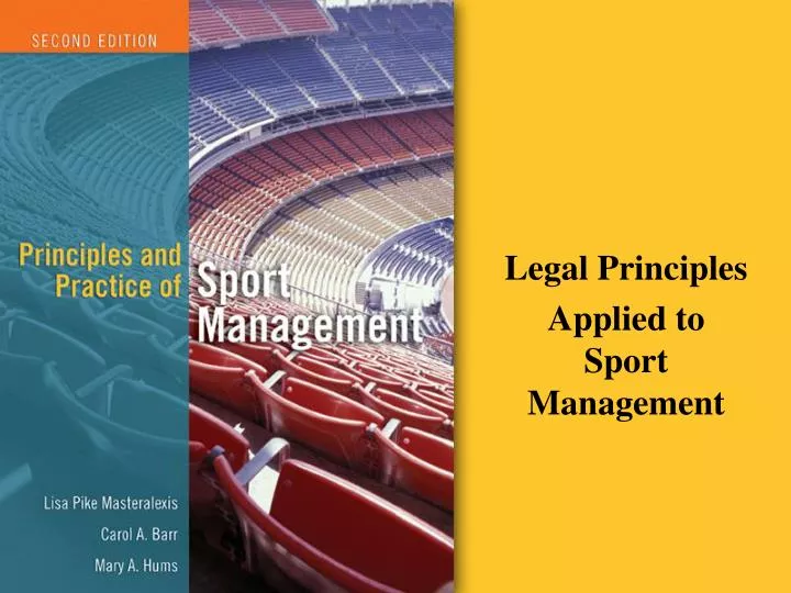 legal principles applied to sport management