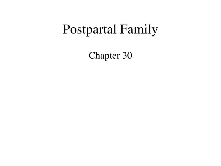 postpartal family