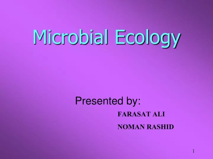 microbial ecology