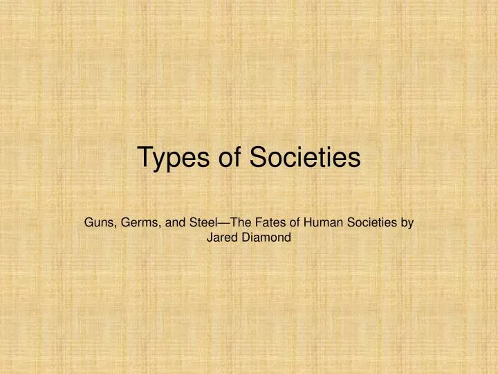 types of societies