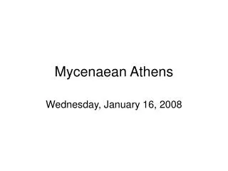Mycenaean Athens