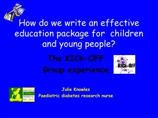 How do we write an effective education package for children and young people?