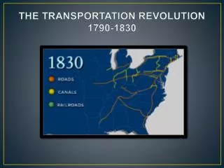 THE TRANSPORTATION REVOLUTION 1790-1830