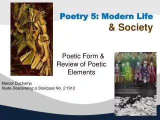 Poetry 5: Modern Life &amp; Society