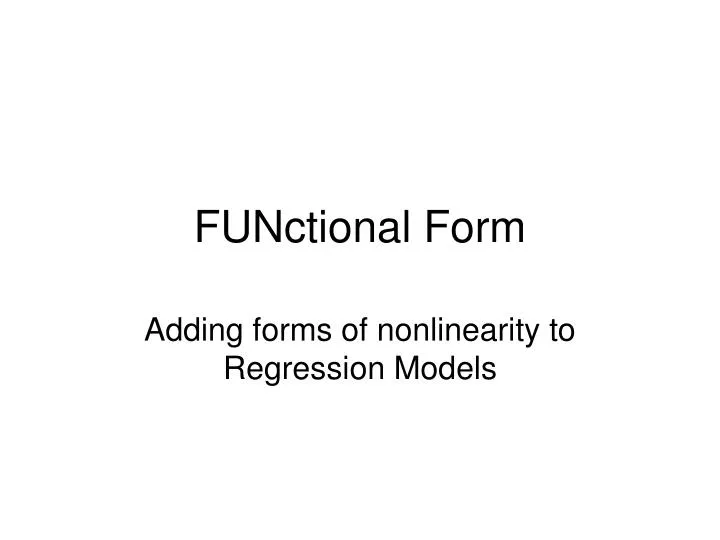 functional form