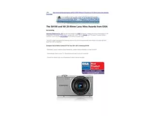 the sh100 and nx 20-50mm lens wins awards from eisa
