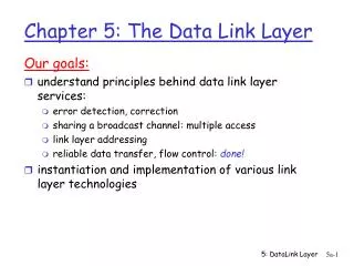 chapter 5 the data link layer