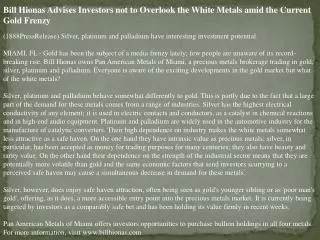 bill hionas advises investors not to overlook the white meta