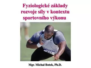 Fyziologické základy rozvoje síly v kontextu sportovního výkonu