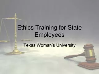 Ethics Training for State Employees