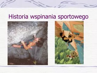 historia wspinania sportowego