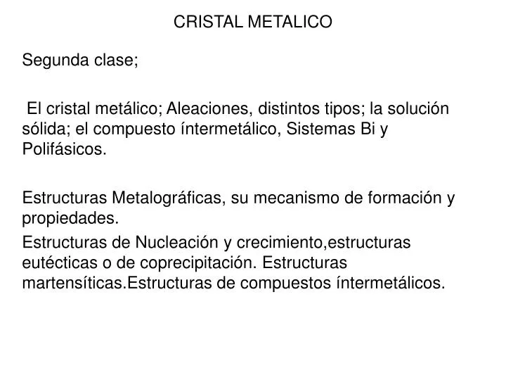 cristal metalico