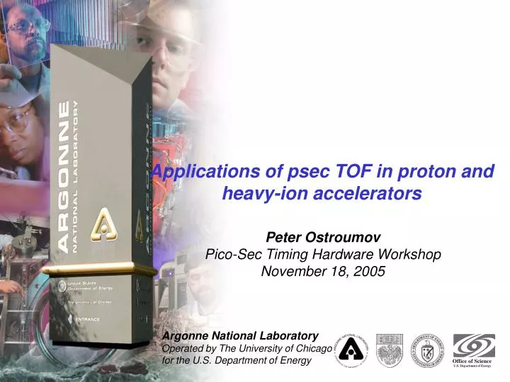 applications of psec tof in proton and heavy ion accelerators