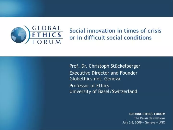 social innovation in times of crisis or in difficult social conditions