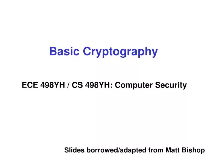 basic cryptography