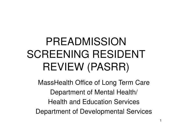 preadmission screening resident review pasrr