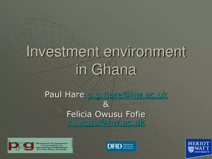 investment environment in ghana
