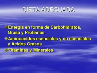 dieta adecuada