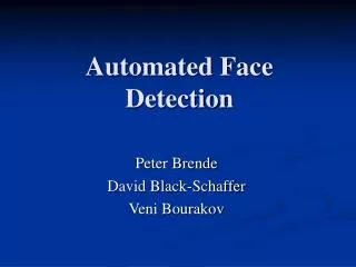 Automated Face Detection