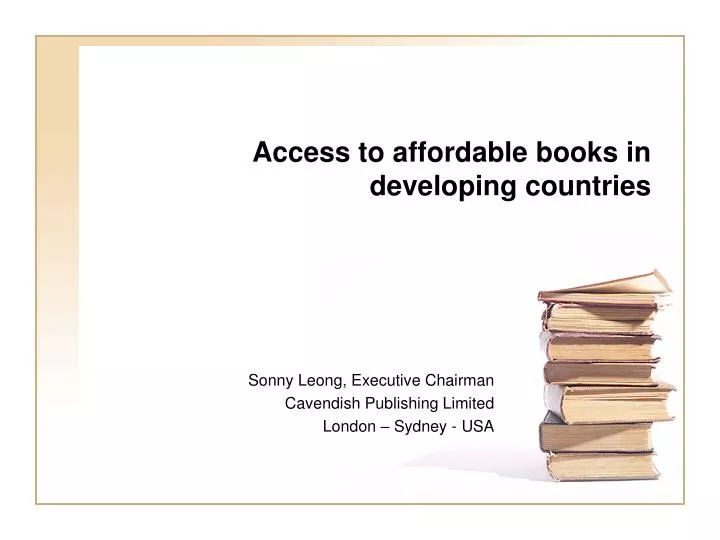 access to affordable books in developing countries