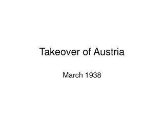 Takeover of Austria