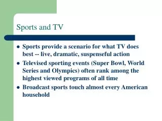 Sports and TV