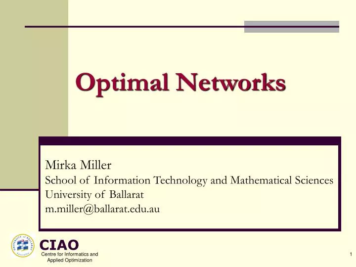 optimal networks