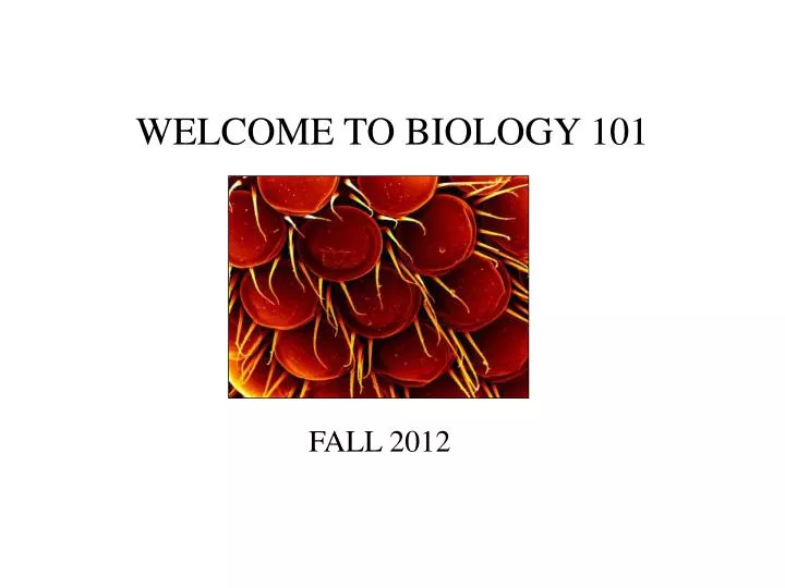 welcome to biology 101