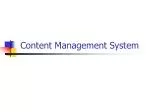 Content Management System - slide 1