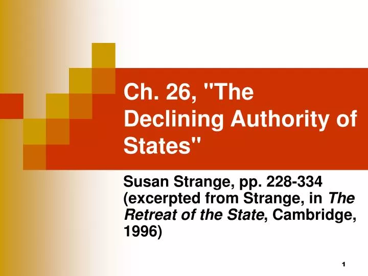 ch 26 the declining authority of states