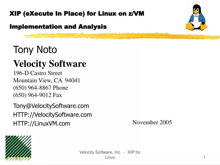xip execute in place for linux on z vm implementation and analysis