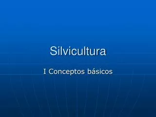 silvicultura