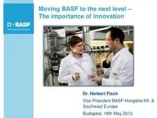 Moving BASF to the next level – The importance of innovation