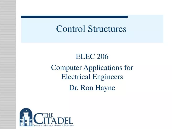 control structures