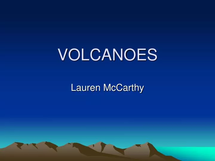 volcanoes