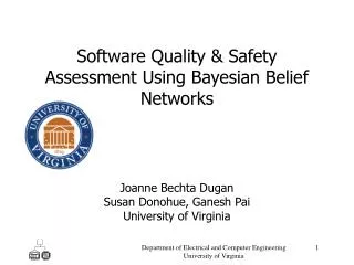 Software Quality &amp; Safety Assessment Using Bayesian Belief Networks